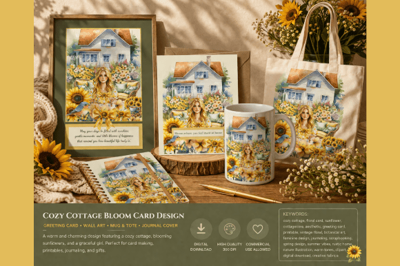 Cozy Cottage Bloom Card Design: Bringing Countryside Charm to Your Creative Projects