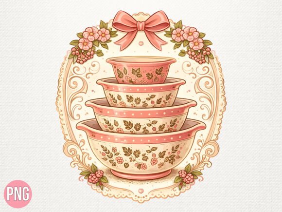 Evaluating Vintage Berry Mixing Bowls Clipart for Digital Design Projects