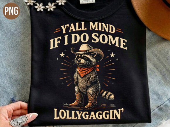 Funny Lollygagging Raccoon Cowboy PNG: A Digital Asset for Modern Creators