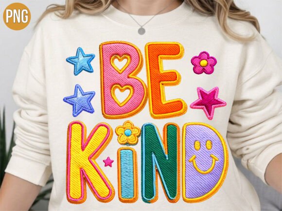 Integrating the Be Kind Groovy Embroidery Patch PNG into Your Creative Workflow