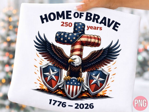 Patriotic Home of Brave 1776 2026 Eagle: Elevating Your Creative Projects with High-Quality Digital Design