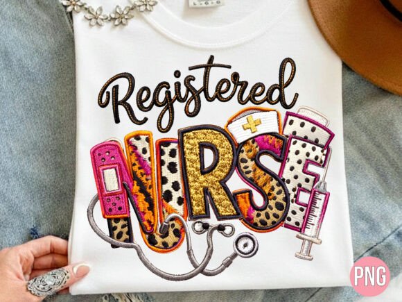 Registered Nurse Embroidery Style PNG: A Digital Design Guide