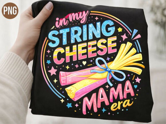 String Cheese Mama Era Retro PNG: Elevating Modern Print-on-Demand Designs