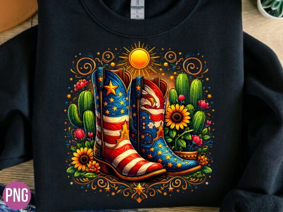 Western Cowboy Boots Desert USA PNG Design